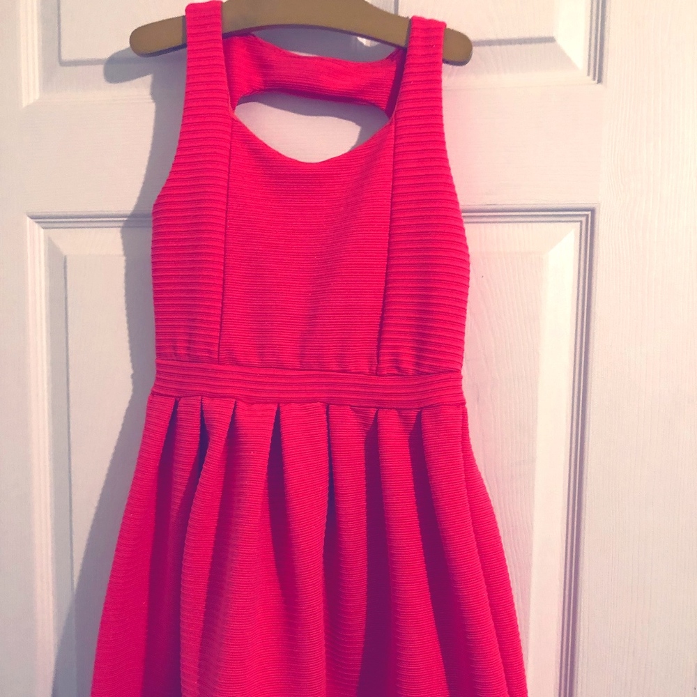 Poof Girl Neon Pink Dress (L)